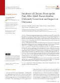 Cover page: Incidence of Chronic Periscapular Pain After Adult Thoracolumbar Deformity Correction and Impact on Outcomes