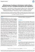 Cover page: Effectiveness of Ledipasvir/Sofosbuvir with/without Ribavarin in Liver Transplant Recipients with Hepatitis C