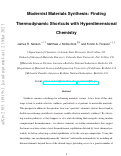 Cover page: Modernist materials synthesis: Finding thermodynamic shortcuts with hyperdimensional chemistry