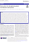 Cover page: Holo-omics for deciphering plant-microbiome interactions