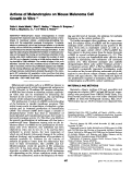 Cover page: Actions of melanotropins on mouse melanoma cell growth in vitro.