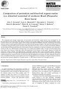 Cover page: Composition of particulate and dissolved organic matter in a disturbed watershed of southeast Brazil (Piracicaba River basin)