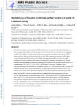 Cover page: Nonfatal use of firearms in intimate partner violence: Results of a national survey.