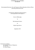 Cover page: Environmental Persistence, Fate and Transport of Monochloramine in Surface Waters Receiving Treated Wastewater