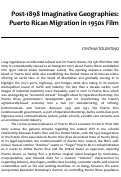 Cover page: Post-1898 Imaginative Geographies: Puerto Rico Migration in 1950s Film