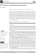 Cover page: SUV3 Helicase and Mitochondrial Homeostasis.