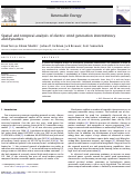 Cover page: Spatial and temporal analysis of electric wind generation intermittency and dynamics