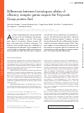 Cover page: Differences between homologous alleles of olfactory receptor genes require the Polycomb Group protein Eed