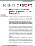 Cover page: Partial Shocks on Cooperative Multiplex Networks with Varying Degrees of Noise