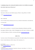 Cover page: Co-planning among science and special education teachers: How do different conceptual lenses help to make sense of the process?