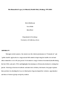 Cover page: The Biomedical Legacy in Minority Health Policy-Making, 1975-2002