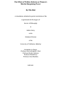 Cover page: The Effect of Welfare Reform on Women's Marital Bargaining Power