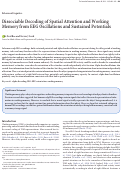 Cover page: Dissociable Decoding of Spatial Attention and Working Memory from EEG Oscillations and Sustained Potentials