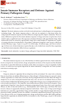 Cover page: Innate Immune Receptors and Defense Against Primary Pathogenic Fungi