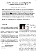 Cover page: gSoFa: Scalable Sparse Symbolic LU Factorization on GPUs