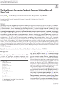 Cover page: The New Normal: Coronavirus Pandemic Response Utilizing Microsoft SharePoint.