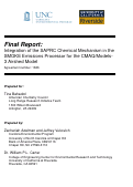 Cover page: Integration of the SAPRC Chemical Mechanism in the
 SMOKE Emissions Processor for the CMAQ/Models- 3 Airshed Model