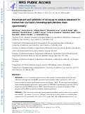 Cover page: Development and validation of an assay to analyze atazanavir in human hair via liquid chromatography/tandem mass spectrometry