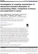 Cover page: Investigation of coupling mechanisms in attosecond transient absorption of autoionizing states: comparison of theory and experiment in xenon