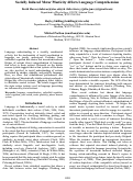 Cover page: Socially induced motor plasticity affects language comprehension