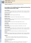 Cover page: Associations of Sex Trafficking History with Recent Sexual Risk among HIV-Infected FSWs in India