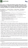 Cover page: Prevalence of Inherited Hemoglobin Disorders and Relationships with Anemia and Micronutrient Status among Children in Yaoundé and Douala, Cameroon.