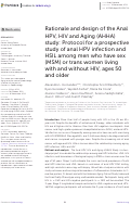 Cover page: Rationale and design of the Anal HPV, HIV and Aging (AHHA) study: Protocol for a prospective study of anal HPV infection and HSIL among men who have sex (MSM) or trans women living with and without HIV, ages 50 and older.