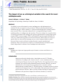 Cover page: The impact of sex as a biological variable in the search for novel antidepressants