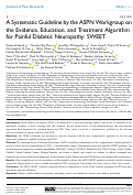 Cover page: A Systematic Guideline by the ASPN Workgroup on the Evidence, Education, and Treatment Algorithm for Painful Diabetic Neuropathy: SWEET.