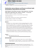 Cover page: Relationships Among Adherence and Physical and Mental Health Among Women Living with HIV in Rural India