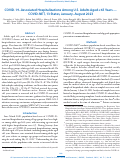 Cover page: COVID-19-Associated Hospitalizations Among U.S. Adults Aged ≥65 Years - COVID-NET, 13 States, January-August 2023.