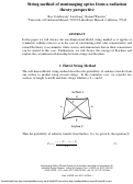 Cover page: String method of nonimaging optics from a radiation theory perspective