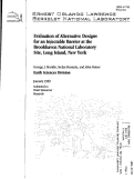 Cover page: Evaluation of alternative designs for an injectable barrier at the Brookhaven National Laboratory Site, Long Island, New York