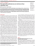 Cover page: Nonreplicable publications are cited more than replicable ones