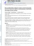 Cover page: Role of stakeholders in Nigeria’s tobacco control journey after the FCTC: lessons for tobacco control advocacy in low-income and middle-income countries