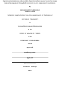 Cover page: Operational optimization and control in the water and wastewater sector for energy demand management through advancements in data analysis and visualization