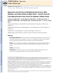 Cover page: Depression and All‐Cause Mortality in Persons with Diabetes Mellitus: Are Older Adults at Higher Risk? Results from the Translating Research Into Action for Diabetes Study