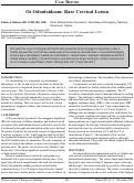 Cover page: Os Odontoideum: Rare Cervical Lesion