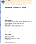 Cover page: Socially-integrated transdisciplinary HIV prevention.