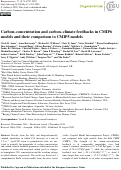 Cover page: Carbon–concentration and carbon–climate feedbacks in CMIP6 models and their comparison to CMIP5 models