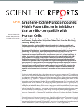 Cover page: Graphene-Iodine Nanocomposites: Highly Potent Bacterial Inhibitors that are Bio-compatible with Human Cells.