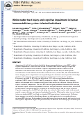 Cover page: White matter tract injury and cognitive impairment in human immunodeficiency virusinfected individuals