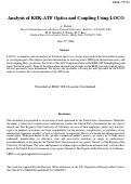 Cover page: Analysis of KEK-ATF optics and coupling using LOCO