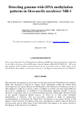 Cover page: Detecting genome-wide DNA methylation patters in Shewanella oneidensis MR-1