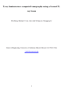 Cover page: X-ray luminescence computed tomography using a focused x-ray beam.