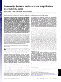 Cover page: Community dynamics and ecosystem simplification in a high-CO2 ocean