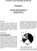 Cover page: The Effect of Dry Machining on Burr Size