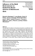 Cover page: Influence of the built environment on pedestrian route choices of adolescent girls.