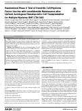 Cover page: Randomized Phase II Trial of Dendritic Cell/Myeloma Fusion Vaccine with Lenalidomide Maintenance after Upfront Autologous Hematopoietic Cell Transplantation for Multiple Myeloma: BMT CTN 1401.