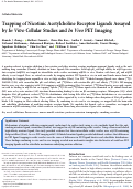 Cover page: Trapping of Nicotinic Acetylcholine Receptor Ligands Assayed by In Vitro Cellular Studies and In Vivo PET Imaging.